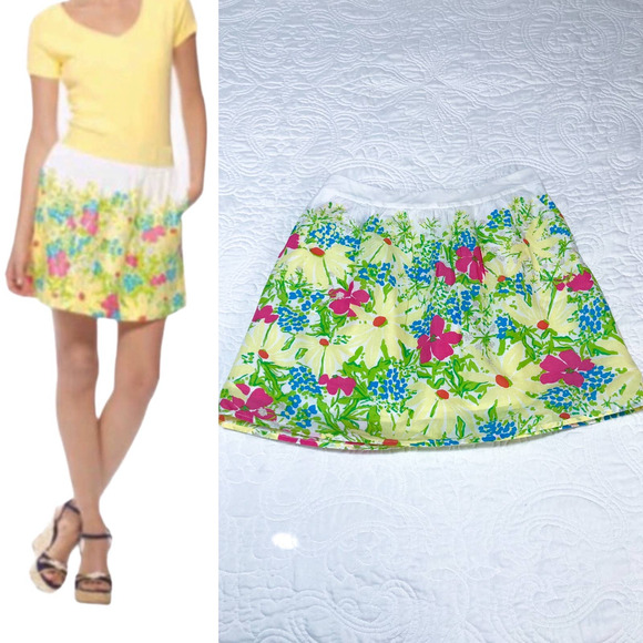 Lilly Pulitzer Whitley Cotton Mini Floral Skirt with pockets Size 2 - Picture 8 of 8